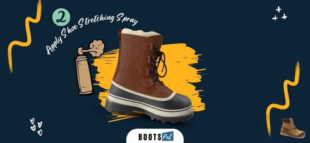Stretch your boots by shoe stretching spray