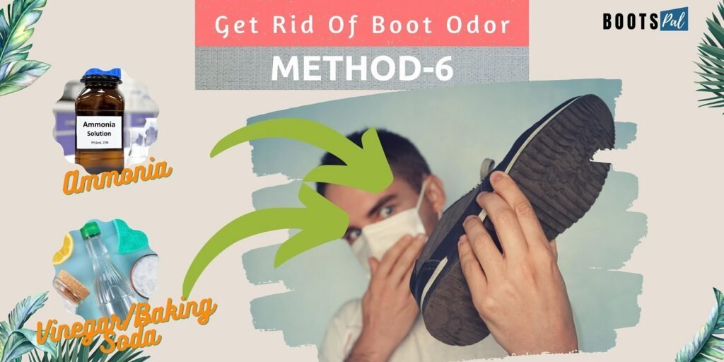 Get rid of shoe odor instantly with Ammonia and vinegar/baking soda