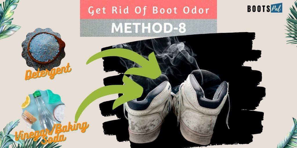 Get rid of shoe odor instantly with Detergent and vinegar/baking soda