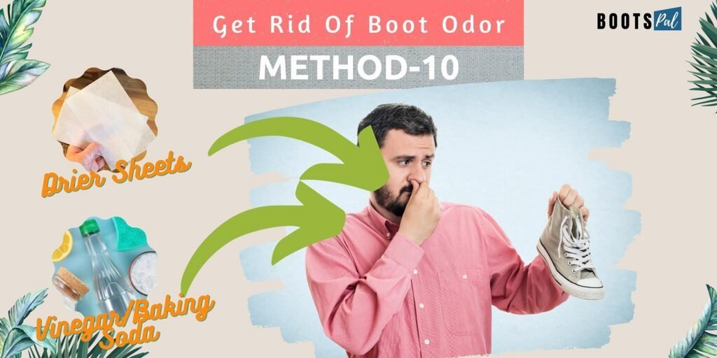 Get rid of shoe odor instantly with Drier Sheets and vinegar/baking soda