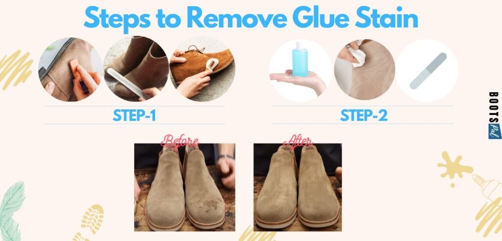 steps to remove glue from suede shoes
