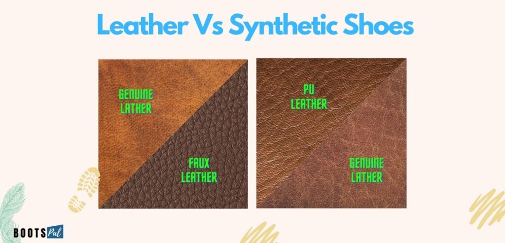 Leather vs synthetic shoes compariosn