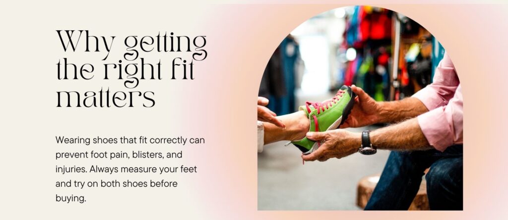 Shoe sizing and fit