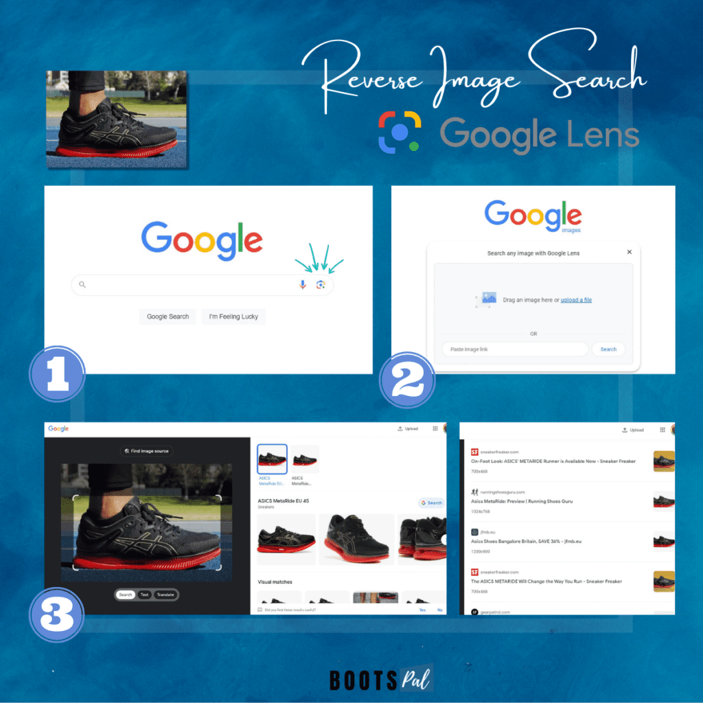 Finding shoes from a picture using Google reverse image search