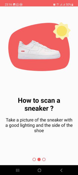 Using Sneakerr app to find shoes from picture