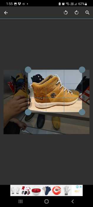 Using PictPics app to find shoes from picture