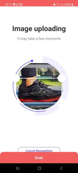 Using Sneakerr app to find shoes from picture
