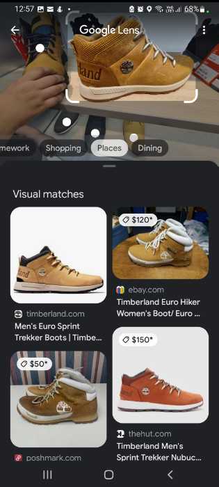 search Timberlands from a photo